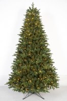 Prix d'usine, arbre de Noël décoratif réaliste de grande taille en PE/PVC vert de 2 à 10 pieds, avec lumières LED