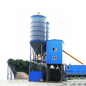 China HZS120R belt concrete machine batching plant concrete for sale