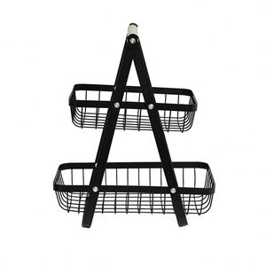 1/2/3-Tier Metal <b>Kitchen</b> <b>Storage</b> <b>Rack</b> with Handle Seasoning Bottle Organizer Cosmetic Makeup Bathroom Shelf for Vegetables - Product Image 4