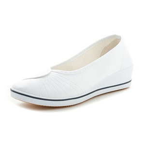 <span class=keywords><strong>Scarpe</strong></span> da infermiera bianche leggere <span class=keywords><strong>con</strong></span> lacci e chiusura a calzino, nuovo stile 2026, traspiranti, <span class=keywords><strong>con</strong></span> suola morbida a <span class=keywords><strong>zeppa</strong></span>, design piatto estivo, all'ingrosso - Product Image 1