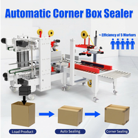 Machine de scellage automatique de cartons, scelleuse d'angle de type H, scellage des bords pour la logistique e-commerce, ligne d'emballage en entrepôt