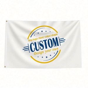 Digital Printing Size Any Design Premium Fabric White Round Logo Outdoor Use Custom Flags, <b>Banners</b> - Product Image 2