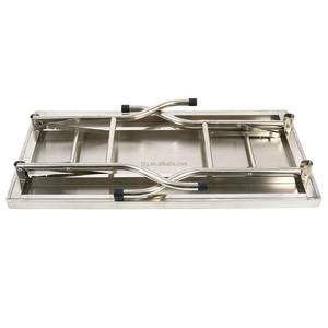 <b>Stainless</b> <b>Steel</b> 304 Silver Folding Prep <b>Table</b> - Product Image 4