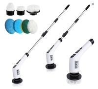 Brosse de Nettoyage Électrique Sans Fil Sunshine à 9 Têtes, Rechargeable en ABS, pour Voiture et Maison, Écologique en PP