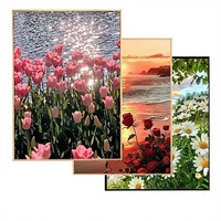 Peinture à l'huile numérique DIY Tulipe Paysagère, Grande Peinture à l'huile Animée de Fleurs pour Salon, Peinte à la Main, Décorative, Sans Cadre