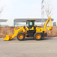 Gratis ongkos kirim! Yessne Cina 4x4 penggerak roda Loader Mini Loader Backhoe Loader untuk dijual dengan salju sekop Tractopelle
