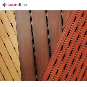 Panneau pour église, panneaux acoustiques intérieurs, plafond acoustique en bois rainuré, design 3D en bois, bois de caoutchouc massif, SOUNDBOX CN;GUA - Product Image 4