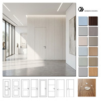 Porte de chambre de style nordique moderne, insonorisation professionnelle 55 dB, imperméable, résistante à l'humidité, porte intérieure en bois clair pour la maison