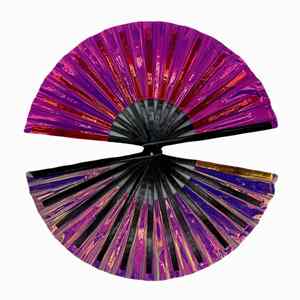 Éventail à main en PVC personnalisé avec logo, artisanat en bambou pour les mariages et les fêtes - Product Image 6