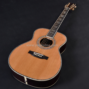 Guitare Acoustique Style <span class=keywords><strong>OM</strong></span> de 40 Pouces, Guitare en Bois Massif Faite à la Main, - Product Image 1