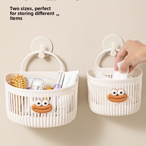 Multifunctional Oval Small <strong>Hanging</strong> <strong>Basket</strong> Wall-Mounted Bathroom Kitchen Dormitory Bedside Washcloth Cosmetics/Jewelry Storage - Product Image 4