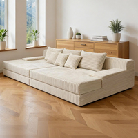 Sofá Modular de Espuma sin Estructura, Enrollable, Comprimido al Vacío, Sofá de Pana, Muebles de Espuma, Sofá Comprimido