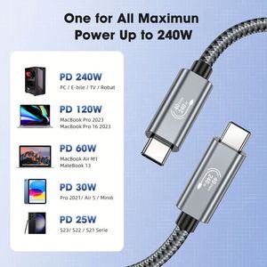 Fast Charge Type C Charging Cable 240W USB-C <b>Power</b> <b>Adapter</b> Data Wire Typec-c Phone Cable for Smart Phones - Product Image 4