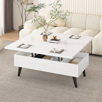 Table basse en verre multifonctionnelle pour petit appartement, table pliante moderne avec rangement, salon