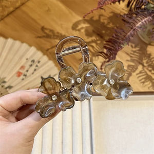 تصميم شائع للفتيات الكوريات من حجر الراين لون صلب زهرة Arylic Acetate إكسسوارات - Product Image 2