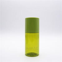 Bouteille en plastique PET épaisse pour toner, cylindre vide vert, 60 ml, avec bouchon d'insertion gratuit supplémentaire