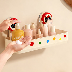 Bathroom Storage Rack 50X30CM Suction Mounted Rectangular Corner Shelf For Cosmetics Skincare Products - Product Image 3