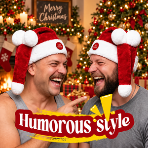 Chapeau de Noël Pafu pour adultes, cadeau de Noël, chapeau de Père Noël en peluche, chantant et dansant automatiquement, chapeau de Noël amusant qui bouge - Product Image 2