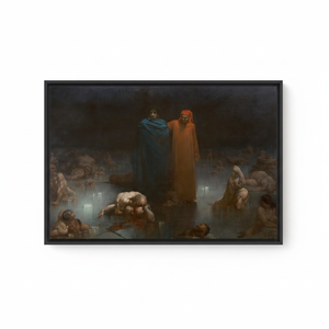 Printed <b>Canvas</b> Artwork: Dante and Virgil in Artistic Harmony,BLACK <b>FRAMED</b> <b>CANVAS</b> - Product Image 2