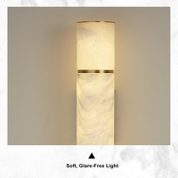 Applique murale LED cylindrique moderne en albâtre pour couloir, hall, escalier et salon, éclairage doux