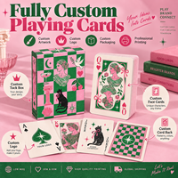 Cartes à Jouer Personnalisées Écologiques et Durables, Jeu de Poker Personnalisé avec Boîte Personnalisée, Promotion de Marque Familiale, Vente en Gros