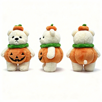 Ours en peluche et citrouille d'Halloween, jouet en peluche doux, animal en peluche, poupée en peluche, décoration de fête pour enfants, cadeaux d'anniversaire