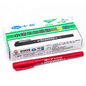 Commercio all'ingrosso SM192 Twin Head pennarello permanente a base di olio doppio punto Art penna per carta con 0.6-1.2mm larghezza di scrittura - Product Image 5