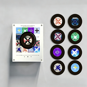 Aimant de réfrigérateur rotatif NFC sur le thème de TXT avec veilleuse, aimant d'album K-pop en acrylique présentant 9 chansons <span class=keywords><strong>pour</strong></span> la collection des fans - Product Image 1