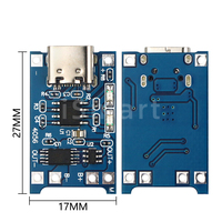 Módulo Cargador de Batería de Litio TP4056 18650 Tipo-C/Micro/Mini USB, Placa de Carga de 5V 1A con Protección y Funciones Dobles