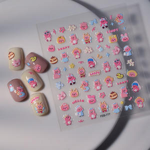 <span class=keywords><strong>Kawaii</strong></span> dibujos animados <span class=keywords><strong>Hello</strong></span> Pink <span class=keywords><strong>Kitty</strong></span> gato café oso <span class=keywords><strong>de</strong></span> peluche relieve estrella flor carta animales relieve patatas fritas pegatina para <span class=keywords><strong>uñas</strong></span> - Product Image 4