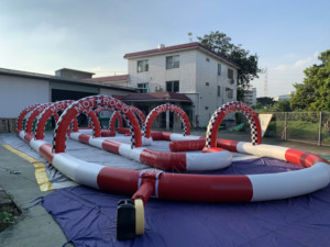 Pistas de Karting Inflables de PVC, Pista de Carreras, Juguete de Carreras con Kits de Reparación para Uso en Parques de Atracciones - Product Image 4