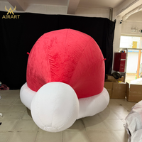 Chapeau de Noël gonflable en peluche rouge, chapeau de dessin animé, ballon pour les expositions de festivals, décoration