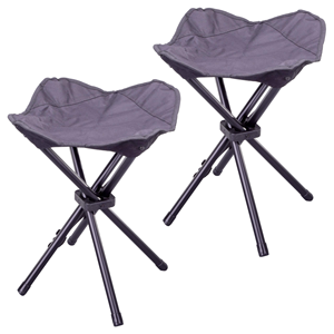 Portable Folding <b>Stool</b> Outdoor Camping Chair Aluminum Frame Oxford Fabric Tripod Design Minimalist Style Casual Use - Product Image 1
