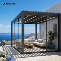 Pergola motorisée à toit à lames orientables en aluminium, sur mesure pour les entrepreneurs et les constructeurs, pergola imperméable pour cour, protection solaire