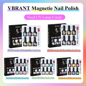 Set de Gel para Uñas Ojo de Gato de Venta Caliente, Nuevo Gel de Fototerapia Iluminador, Cuentas de Vidrio Arcoíris Guayaba, Capa Base y Superior Mate - Product Image 4