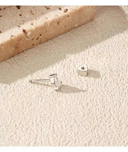 Minimalism 0.3CT Pear Cut Moissanite Helix Stud S925 Sterling Silver Neutral Heart Screw Stud <b>Earrings</b> for Women <b>Fine</b> Jewelry - Product Image 6