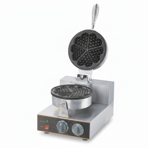 Kitchbox Industrial Commercial Stainless Steel Non-Stick Flower <b>Waffle</b> <b>Maker</b> (Square Case)-<b>1</b> <b>Waffle</b> <b>in</b> <b>3</b> Minutes - Product Image 1