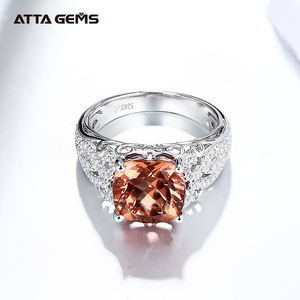 4.3กะรัตแหวนไพลินสีฟ้าสำหรับคน100% 925สเตอร์ลิงสีฟ้าแหวนไพลินเครื่องประดับปรับพรรคของขวัญหมั้นแต่งงาน - Product Image 4