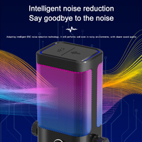 Microphone de jeu professionnel M7 RGB, multi-directionnel, à réduction de bruit, portable, léger, filaire, type C, pour PC/PS5 Live