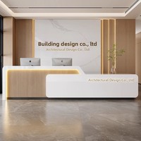 Réception moderne haut de gamme en bois laqué nouveau style chinois personnalisable pour les hôtels et entreprises de réception de salon de beauté