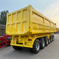 Semi-remorque benne basculante latérale 6 essieux neuve de haute qualité, semi-remorque benne basculante arrière 6 essieux 100 tonnes