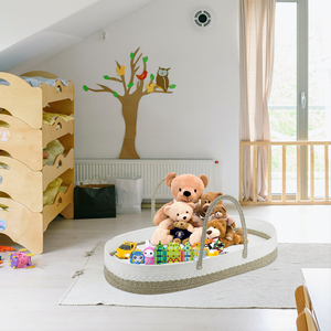 Panier à langer pour bébé en corde de coton avec coussin en mousse et housse imperméable | <span class=keywords><strong>Table</strong></span> à langer pour bébé - Product Image 3