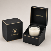 Boîte d'emballage personnalisée pour bougies, boîte cadeau en papier rigide de luxe avec couvercle et insert pour bougies parfumées, fournisseur d'emballages en gros