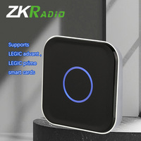 Lector de Tarjetas RFID IC de 13.56MHz Montado en Pared ZKRADIO, Compatible con Tarjetas CPU LEGIC ISO14443A/ISO15693 para Sistemas de Control de Acceso
