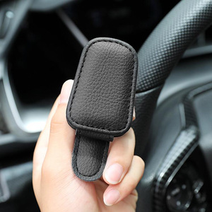 Sunglasses <b>Clips</b> <b>Car</b> Sun Visor Storage Holder Leather Eyeglass Case For Auto Interior Organization - Product Image 3
