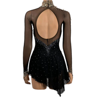 Robe de patinage artistique pour adultes, costume de danse, robe de patinage de salon, vêtements de danse pour filles, costumes de danse