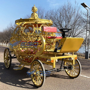 Carruaje de Lujo Dorado de Cenicienta con Forma de Calabaza para Bodas, Parques de Atracciones, Transporte Especial para Ceremonias y Parques - Product Image 6