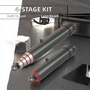 Araç için araba kaldırma silindir damperli için 4 aşamalı uzun strok tek etkili DAMPERLİ KAMYON hidrolik kiti Piston kolu <span class=keywords><strong>Jack</strong></span>