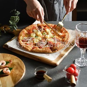 Tabla para Pizza de Madera de Acacia, Redonda, de 30-43 cm, con Asa, para Uso Doméstico - Product Image 2
