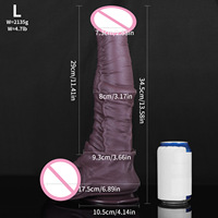 Dildo réaliste en silicone liquide en forme d'animal, grand pénis de cheval, jouet anal pour hommes gays, masturbateur pour adultes, jouet sexuel pour adultes, plug anal